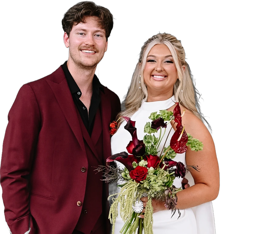 Matthew and Katlynn, co-founders of The von Group, on their wedding day